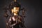 The Buddha of future - Buddha Maytereya`s figure in a dharmachakra mudra pose.