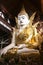 Buddha in gold, royal clothes,Ngar Htat Gyee pagoda,Yangon, Myanmar(Burma)