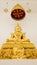 Buddha gold statues decorating the Buddhist temple
