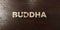 Buddha - grungy wooden headline on Maple - 3D rendered royalty free stock image