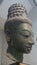 Buddha head bronz statue