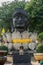 buddha head lotus flower Wat Thammikarat temple Ayutthaya bangkok thailand