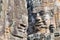 Buddha heads of the Bayon Temple in Angkor Thom, Cambodia.