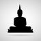 Buddha icon great for any use. Vector EPS10.