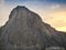 Buddha image carved with laser at the mountain