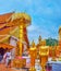 Buddha images and chatra umbrella in Wat Phra That Doi Suthep temple, Chiang Mai, Thailand