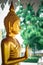 Buddha images that are worshiped by Buddhists commonly found at temples in Thailand
