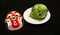 Buddha Mask and Green Lettuce for Chinese New Year