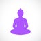 Buddha meditation vector icon