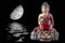 Buddha with a moon