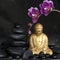 Buddha with Orchid