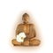 Buddha with Orchid Flower
