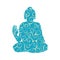 Buddha pattern silhouette traditional religion spirituality