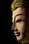 Buddha portrait on black background