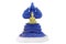 Buddha protected by the hood of the mythical king naga blue color isolated