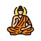 buddha siddhartha gautama color icon vector illustration