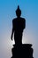 Buddha silhouette statue standing