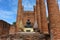 Buddha statue, archaeological site, ancient architecture Ancient temple in the Ayutthaya period in Thailand.