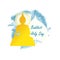 Buddha statue,buddhist holy day vector