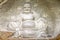 Buddha statue carved in stone, Giant Wild Goose Pagoda, X`ian