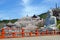 Buddha Statue and cherry blossoms at Tsubosaka-dera