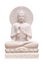 Buddha statue close up isolated against white