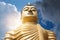 Buddha statue on the cloud background