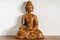 Buddha statue meditating with faith minimalist