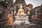 Buddha statue and Novice