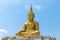 Buddha statue priest religion sky background