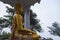 Buddha statue side view among nature at Phurua National Park, Loei Province Thailand