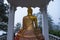 Buddha statue side view among nature at Phurua National Park, Loei Province Thailand