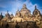 Buddha Statue at Sunset at Borobudur, Java, Indonesia