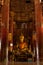 Buddha statue in temple in Luang Prabang