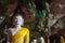 Buddha statues ancient in cave