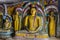 Buddha statues in a cave of Dambulla cave temple, Sri Lan