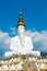 Buddha statues and colored foot path colorful glass stacked in Wat Pha Kaew, Khao Kho, Phetchabun