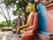 Buddha statues at the foot of Swayambu hill, Swayambhunath, Kathmandu, Nepal