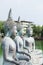 Buddha statues in Seema Malaka Temple in Colombo,