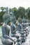 Buddha statues in Seema Malaka Temple in Colombo, Sri Lanka