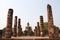 Buddha statues and stupas in the Sukhothai Historical Park