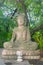 Buddha Stone and Marble Statue Tropical Jungle in Cambodia Battambang Hill Temple