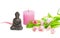 Buddha, tulips, candle, Zen