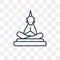 Buddha vector icon isolated on transparent background, linear Bu