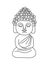 Buddha on a white background.