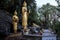 Buddhas along Cave on Holy Mountain Mount Phousi, Luang Prabang, Laos