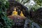 Buddhas along Cave on Holy Mountain Mount Phousi, Luang Prabang, Laos