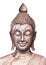 Buddhas head isolated.