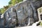 Buddhas and temple guardians carving in Seokbulsa Temple, Busan, South Korea