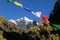 Buddhism flag everest summit from nepal